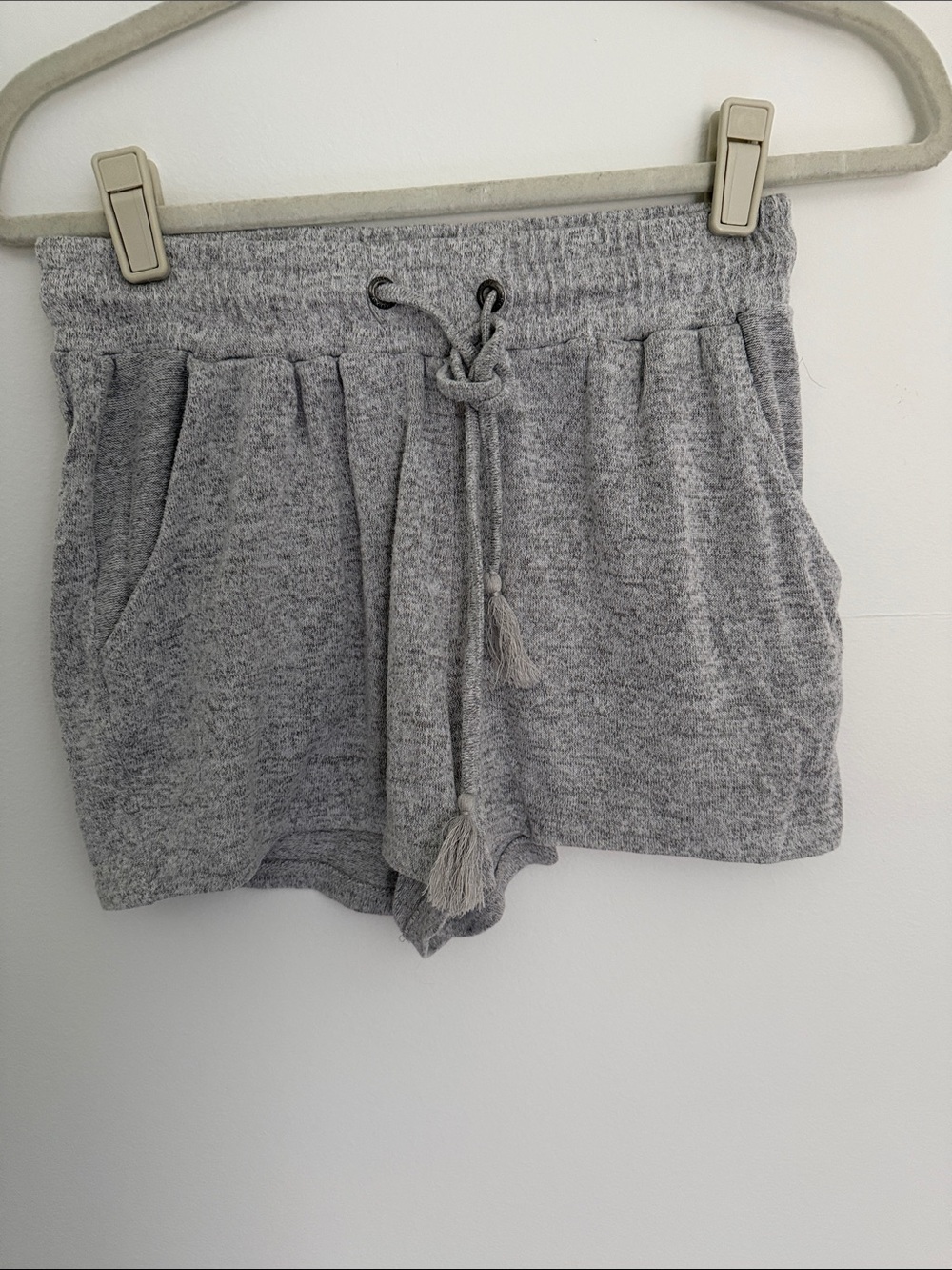 Roxy Heather Gray Drawstring Knit Shorts